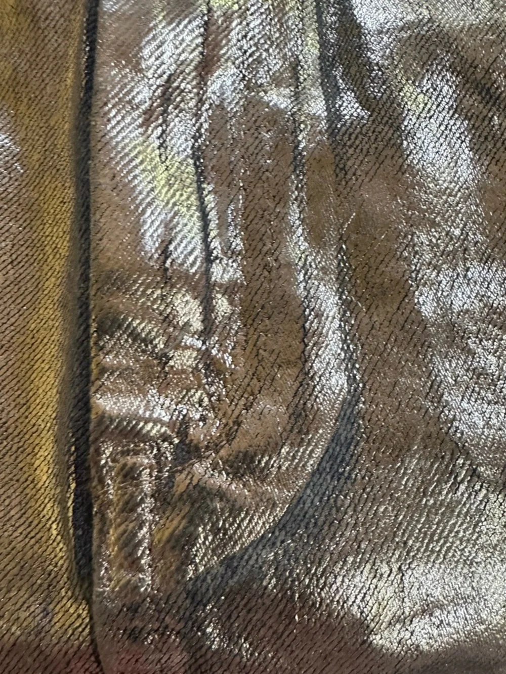 Sandro Metallic Silver & Denim Mini Skirt Size Small (1) Excellent Condition! - Picture 9 of 12